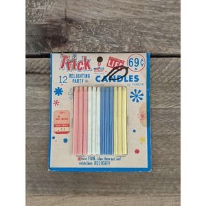 Vintage 12 Trick Relighting Party Candles by Pioneer